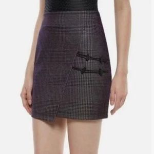 NWT KORAL Mini Skirt Iridescent Y2K Steam Punk Size S